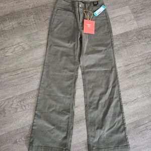 one 5 one Olive Green Wide-Leg Trousers